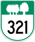 Route 321 marker