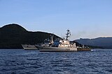 PS Zoroaster (P609) with INS Sharda (P55) arriving at Kochi.