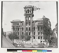 Portsmouth Square, Hall of Justice 3rd Military District HQ SF Earthquake 1906