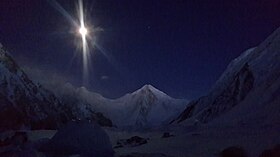 Sia Kangri la nuit.