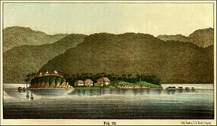 The island Pontjang Kitjil (Poncang Kecil) in Tapanulibaai (now Teluk Sibolga)