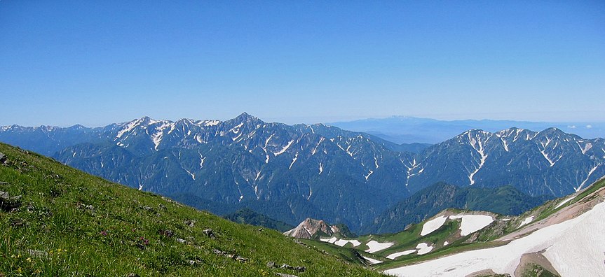 白馬岳付近から望む立山連峰