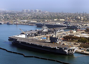Three carriers (U.S.S. Carl Vinson, U.S.S. Nimitz, USS Ronald Reagan) at North Island, 2010