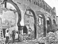 The former synagogue and church after it was destroyed in the fire of 1899