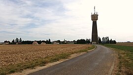 The water tower and surroundings in Villampuy