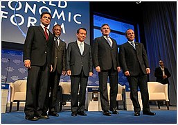 Prime Minister Gordon Brown and President Felipe Calderón in Davos, 2009.