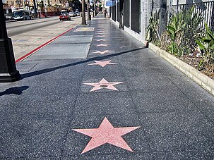 Le Hollywood Walk of Fame sur le Hollywood Boulevard. (définition réelle 2 816 × 1 880)