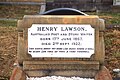 Tombe du poète Henry Lawson au cimetière de Waverley.