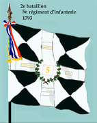 Drapeau du 2e bataillon du 5e régiment d'infanterie de ligne de 1793 à 1804