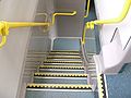 The "straight" staircase of a KMB Enviro 500