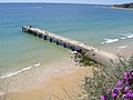 The pier at the eastern end of Praia dos Pescadores.