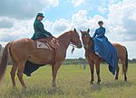 Cavalières en monte amazone