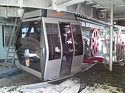 Cabine du funitel en gare amont