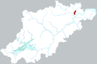 Location of Xiacheng District within Hangzhou