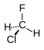 Strukturformel von Chlorfluormethan