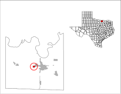 Location within Cooke County