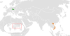 Location map for the Czech Republic and Vietnam.