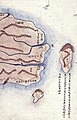 金正浩『大東輿地図』（1861）、部分（鬱陵島の東側に"于山"と書かれた島が隣接している）