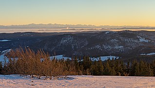 Blick nach Süden zu den Alpen