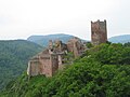 El castillo de Saint-Ulrich visto desde el castillo de Girsberg