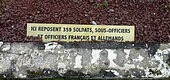 Tombe commune 1870 franco-allemande.