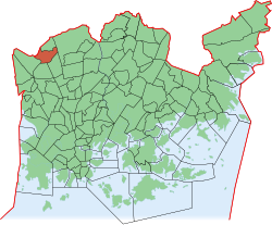 Position of Hakuninmaa within Helsinki