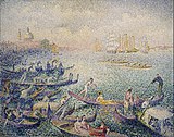 Henri-Edmond Cross, 1903-04, Regatta in Venice, oil on canvas, 73.7 x 92.7 cm, Museum of Fine Arts, Houston