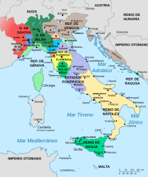 Estados italianos em 1494.