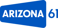 The word "Arizona" in an angled rounded rectangle with the number 61 off to the right.
