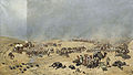 Khiva expedition of 1873. Russian troops crossing the death sands to the wells of Adam-Krylgan, 1888