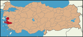 Localisation de Izmir (province)