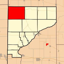 Location of Prairie Township in Warren County