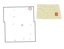 Location of Pillsbury, North Dakota