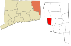 Chaplin's location within the Northeastern Connecticut Planning Region and the state of Connecticut