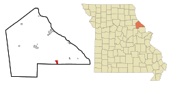 Location of Eolia, Missouri