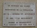 Plaque visible à l'entrée