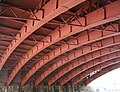Underside of the iron girder arches