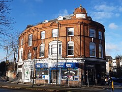 Rhythm'n'Brews building, Turnham Green, Chiswick, by Fromow 1889