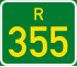 Regional route R355 shield