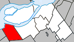 Location within Beauharnois-Salaberry RCM