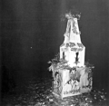 A Shaheed Minar outside Curzon Hall, 1953