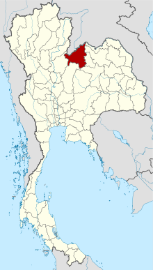 Map of Thailand highlighting Loei province
