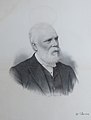 Steel engraving by William Fraser, ARIBA, dated about 1890 of his father, The Reverend William Fraser, who served as minister of the Free Church of Scotland in Lochgilphead, Scotland, from December 1861 to June 1892. Private Collection.