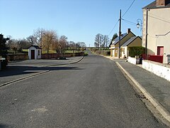 La route départementale 71 en direction de Sazeray en 2012.