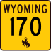 Wyoming Highway 170 marker