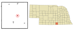 Location of Cowles, Nebraska