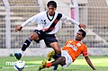 Wilton Gomes of Sporting Clube de Goa tackles Lester Fernandes of Vasco during I-League 2008-09 match at Fatorda Stadium Goa