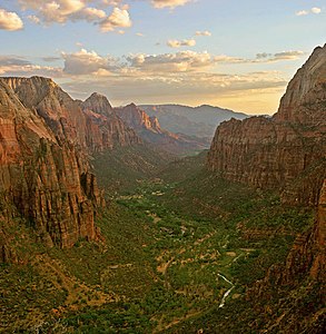 Zion Canyon at Zion National Park, by David Iliff