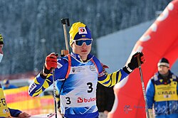 Віталій Мандзин на чемпіонаті України з біатлону 2022. Буковель.