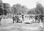 Members of the 4th Brigade being decorated following the Battle of Hamel in 1918